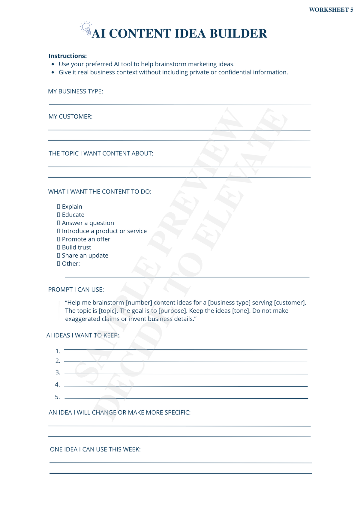 THE LOCAL BUSINESS AI MARKETING STARTER KIT