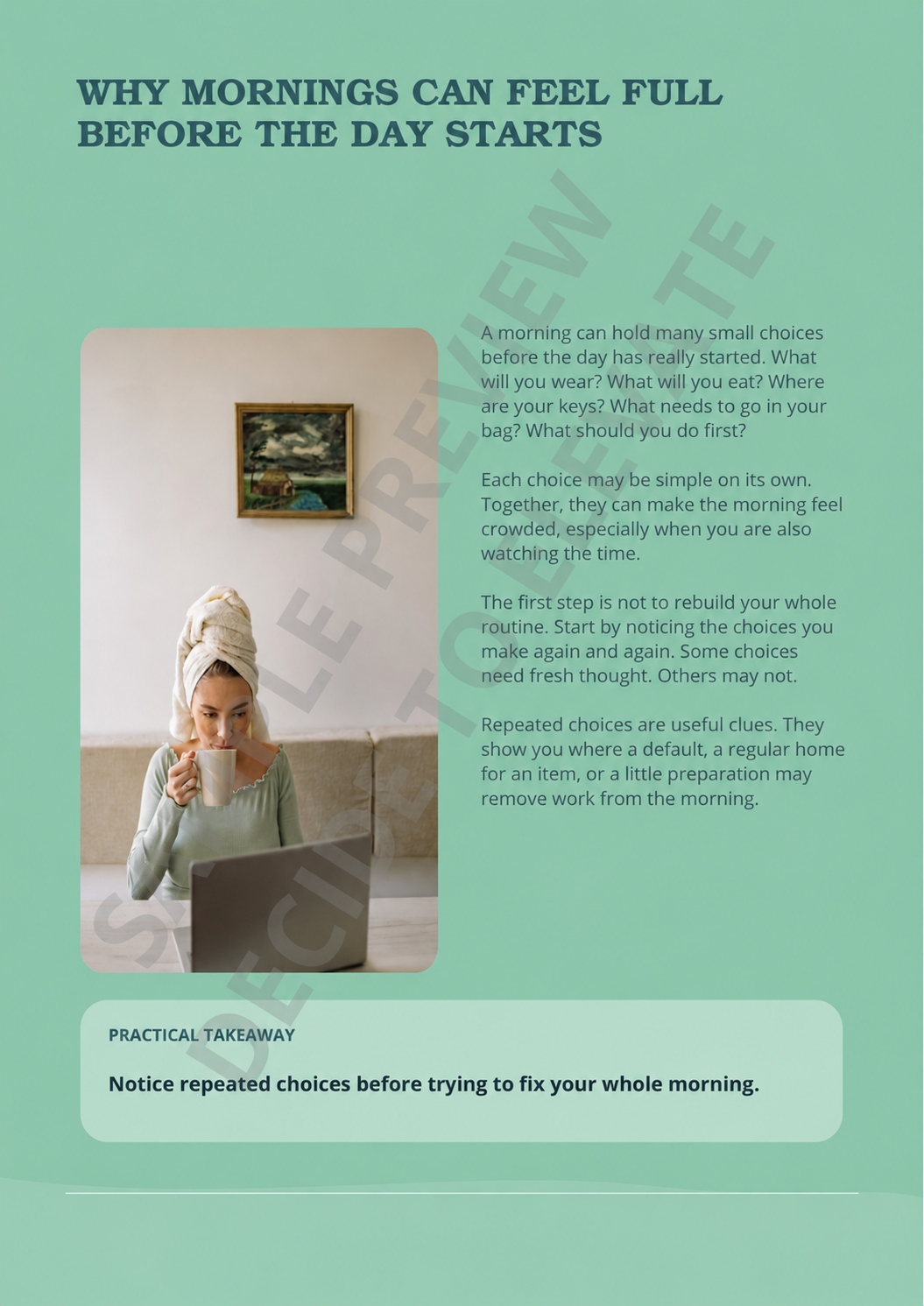 THE MORNING DECISION RESET
