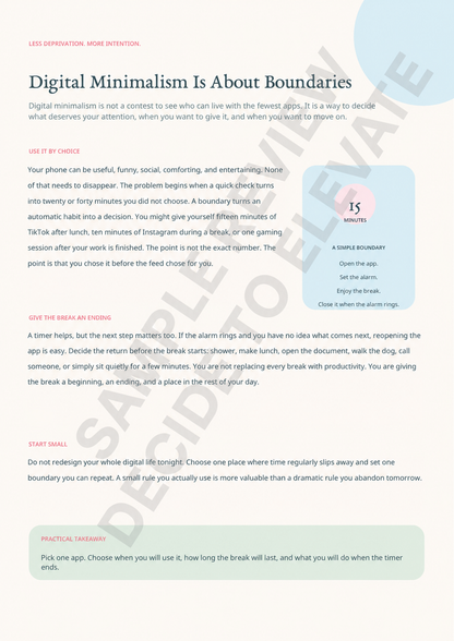 THE DIGITAL MINIMALISM AUDIT