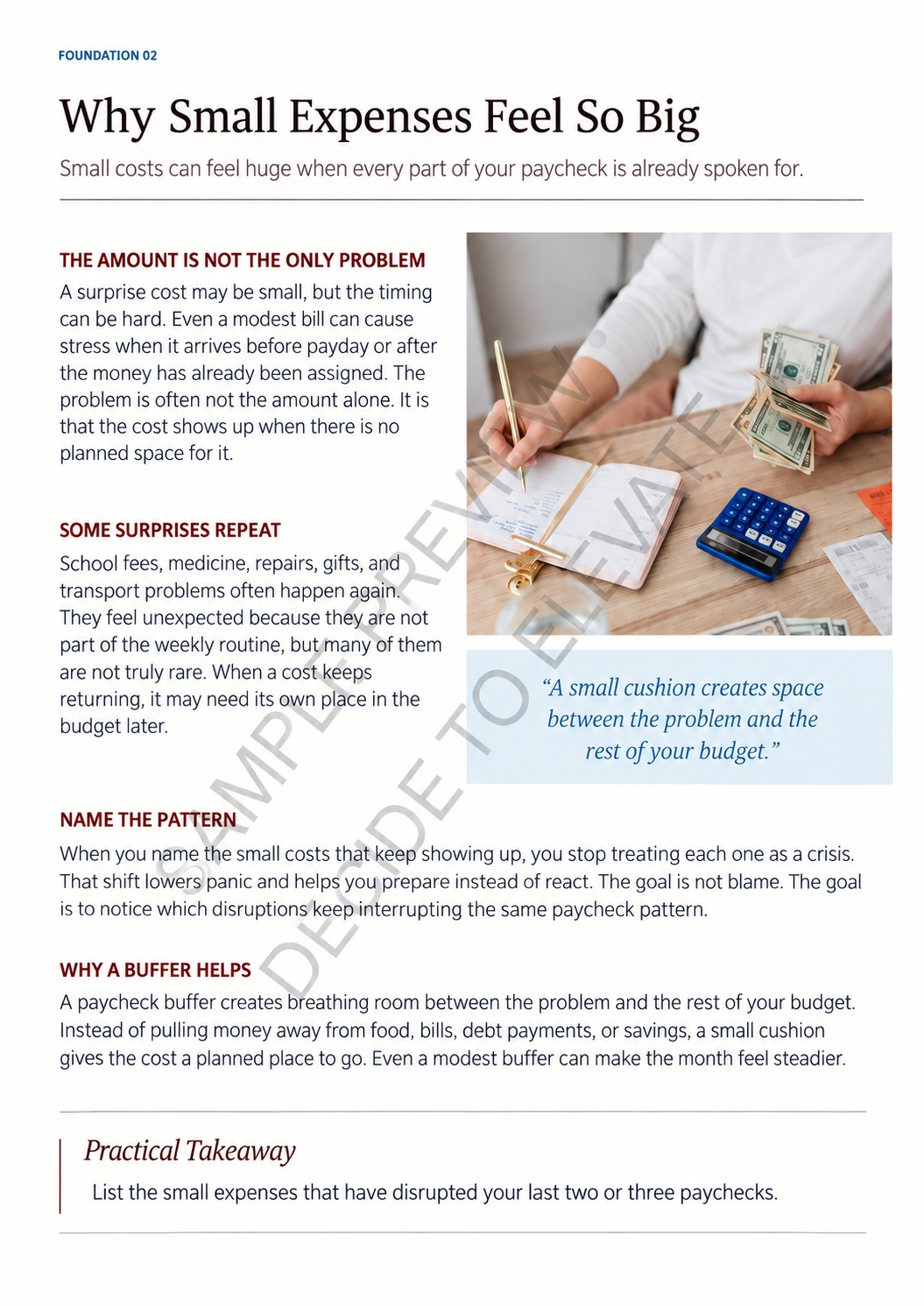 PAYCHECK BUFFER PLAN
